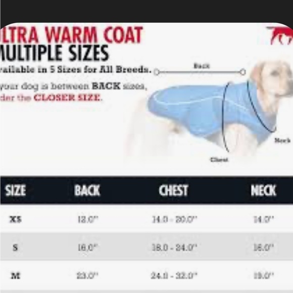 Tuff Pupper Insulated Winter Dog Coat size xs NWOT - Picture 5 of 9